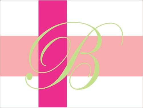 Pink Initial/ Blue