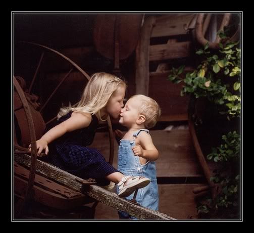 kissing kids Pictures, Images and Photos