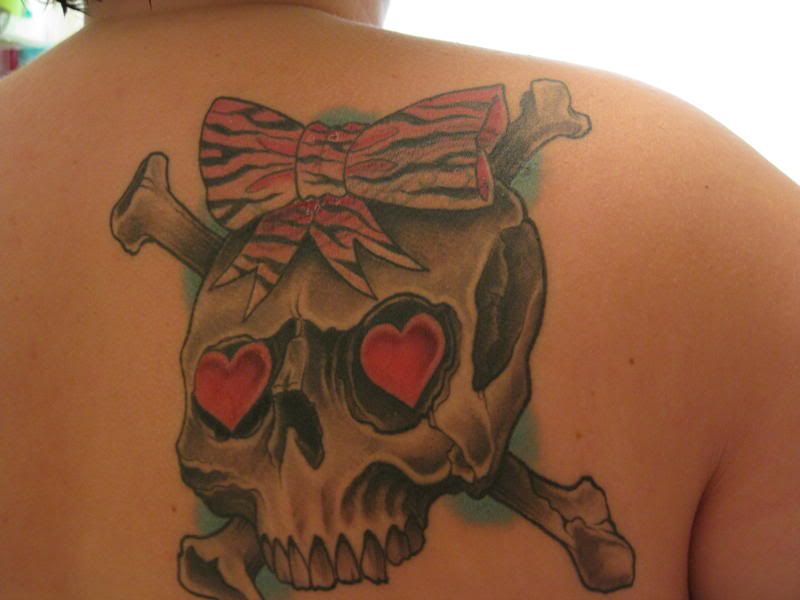 Girly Feminine Skull Tattoo