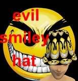 evil smiley hat