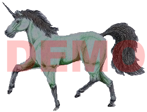green unicorn sticker