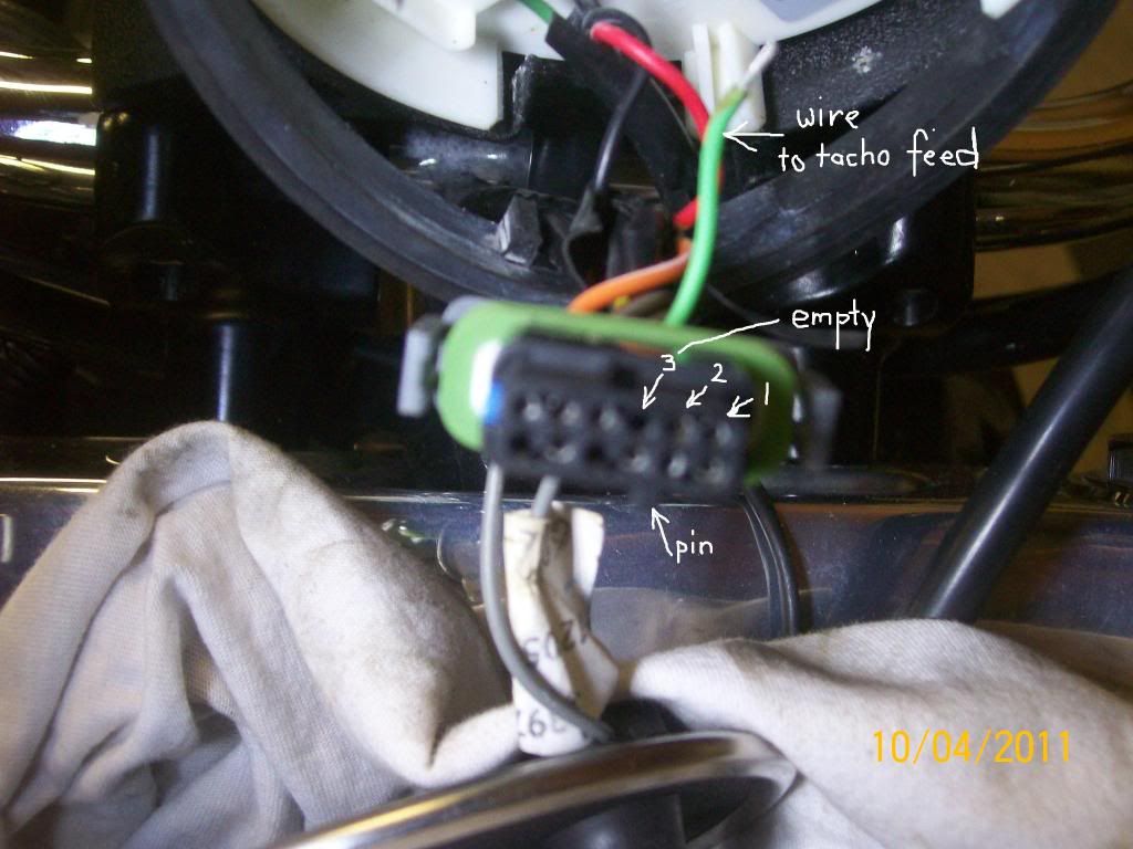 Pickup to green tacho wire