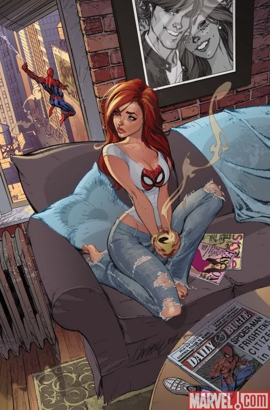 Amazing Spider-man 601 Oh poor MJ...my God look at that rack.