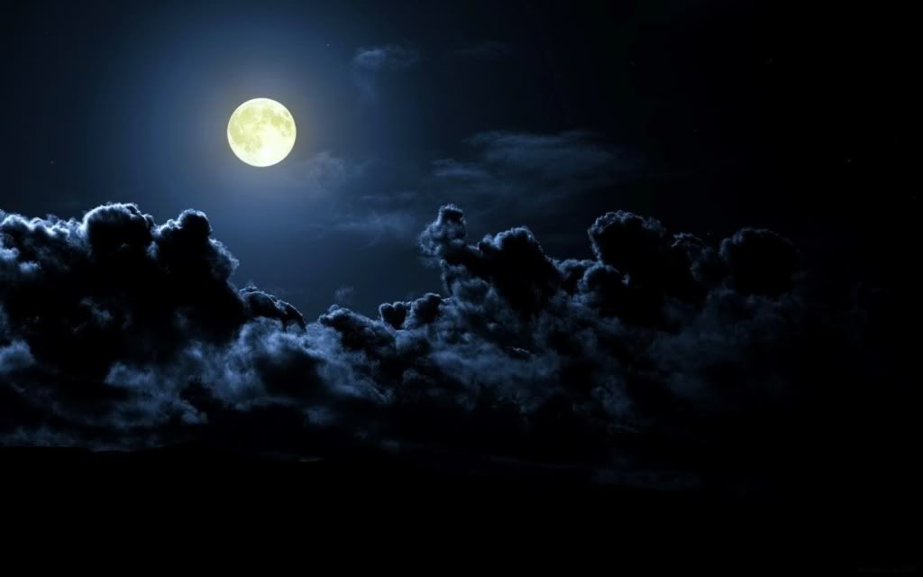 cloudy full moon