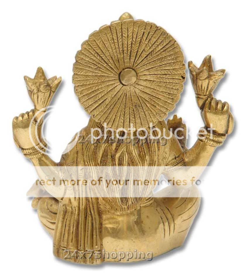 Beautiful Brass Maa Lakshmi Figurine Goddess of Money & Wealth 