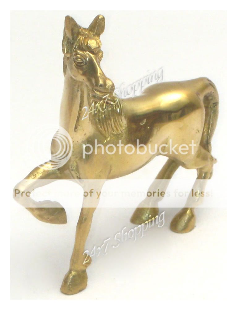 Solid Brass Carved Horse Figure India Art Animal