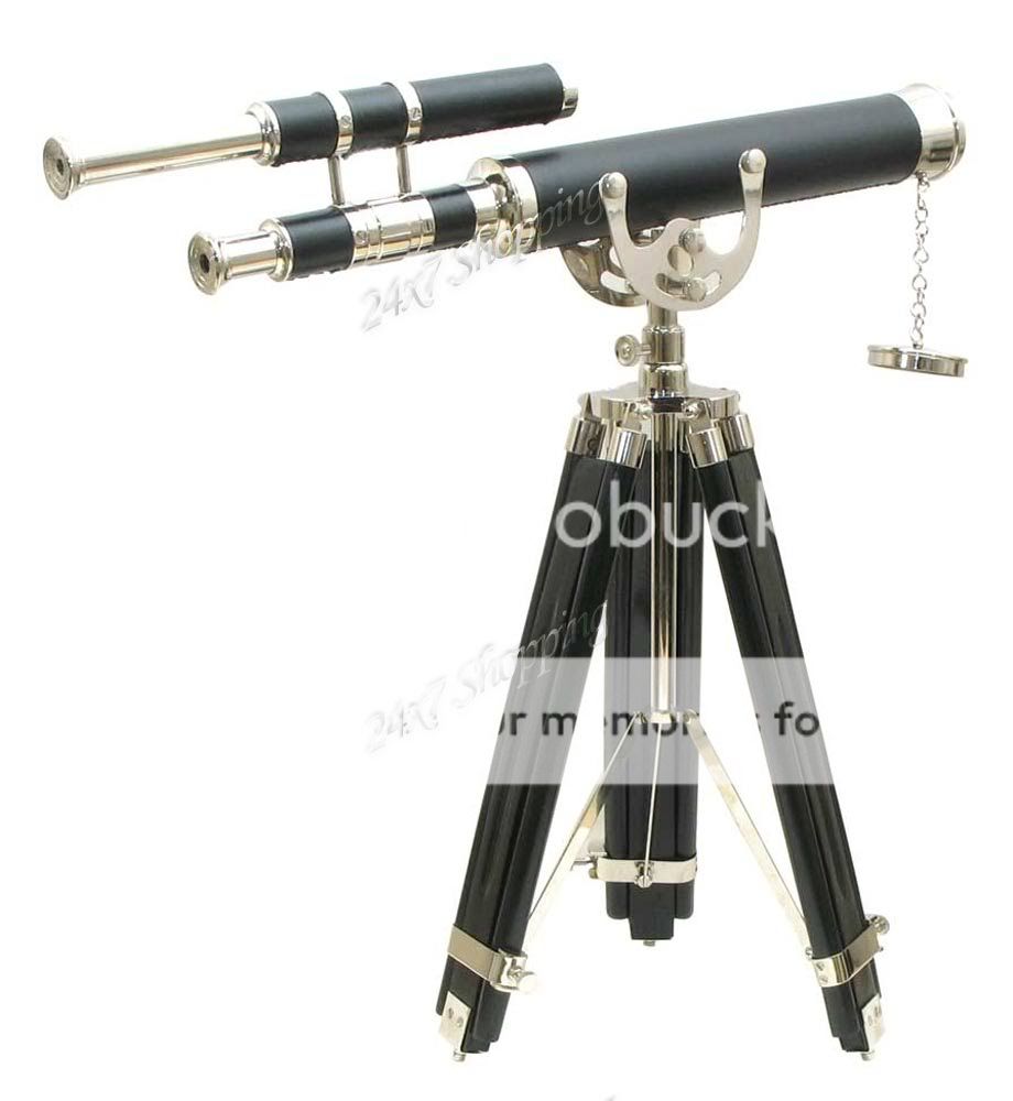 29 Solid Brass Marine Brass Telescope Nickel Finish ~  