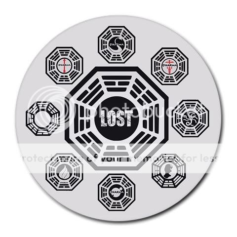 New LOST TV DHARMA INITIATIVE LOGO Round Mousepad Mat 1  