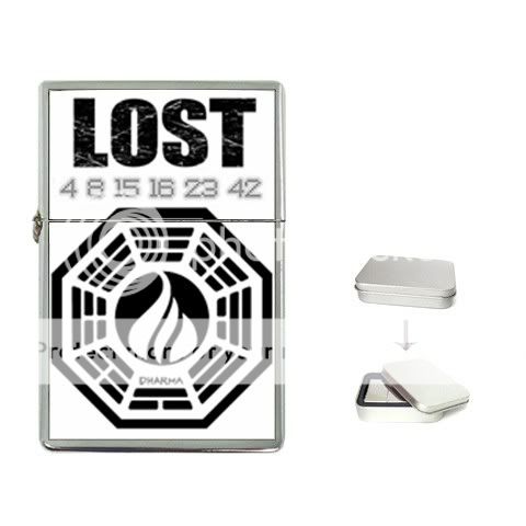 New LOST TV DHARMA INITIATIVE FLAME Flip Top Lighter #1  