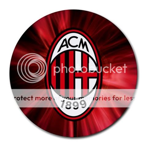 New AC MILAN LOGO SERIE A Large Round Mousepad Mat #01  