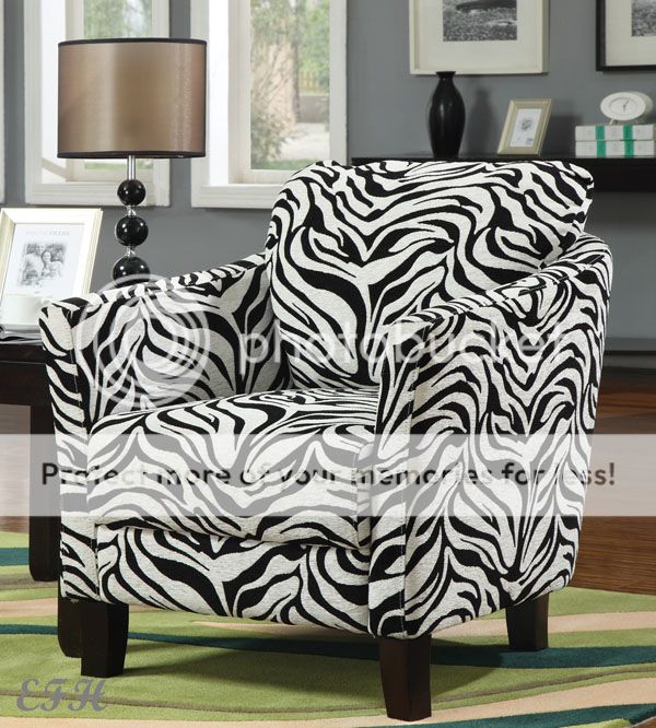   JUNGLE CONTEMPORARY LEOPARD OR ZEBRA PRINT WOOD ACCENT CHAIR  