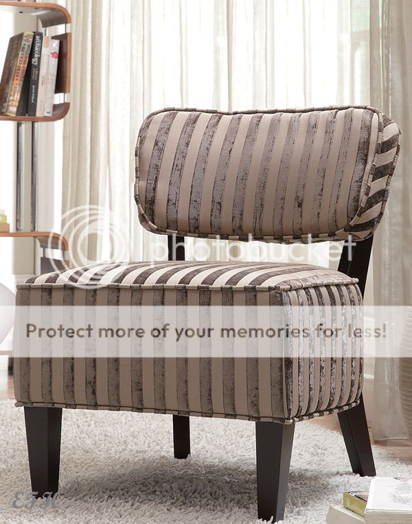 New Ashville Elegant Upholstered Cappuccino Finish Wood Accent Chair
