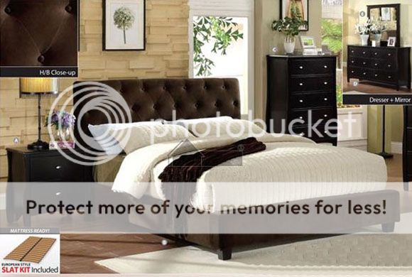 WINSTON CONTEMPORARY CHOCOLATE MICROFIBER PLATFORM BED  