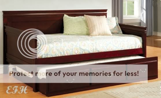 Savannah Dark Cherry Wood Finish Platform Twin Daybed