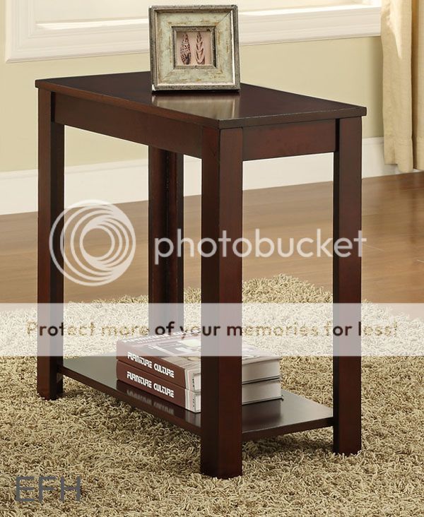 New Linda II Dark Cherry Finish Wood Chair Side End Table Night Stand
