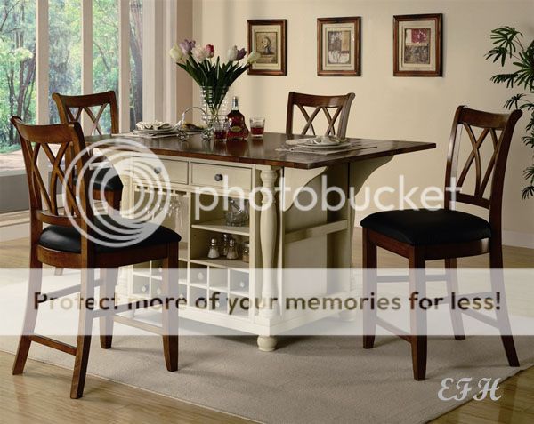 5PC VERONA KITCHEN ISLAND TABLE SET