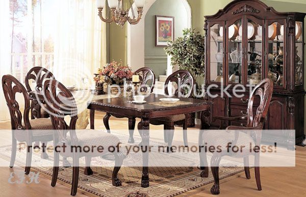 7PC LEXINGTON TRADITIONAL CHERRY WOOD DINING TABLE SET  